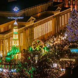 Vogelperspektive auf den Schlossplatz